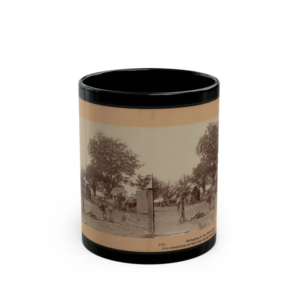 Bringing In The Wounded (U.S. Civil War) Black Coffee Mug-11oz-Go Mug Yourself