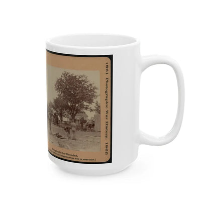 Bringing In The Wounded (U.S. Civil War) White Coffee Mug-Go Mug Yourself