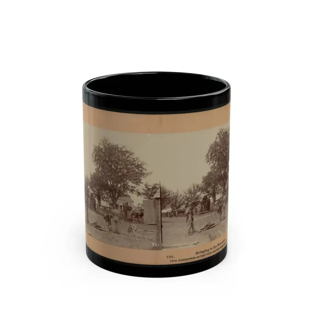 Bringing In The Wounded (U.S. Civil War) Black Coffee Mug 11oz - Go Mug Yourself