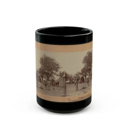 Bringing In The Wounded (U.S. Civil War) Black Coffee Mug 15oz - Go Mug Yourself