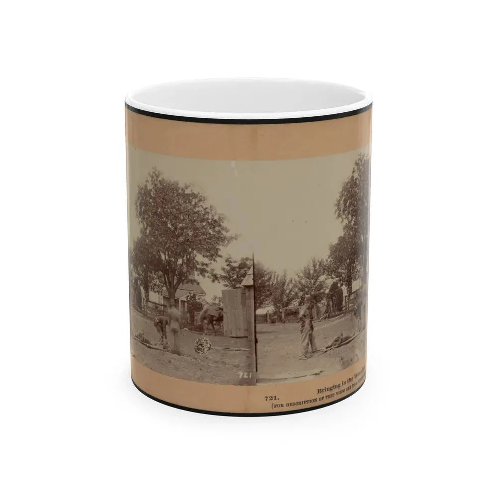 Bringing In The Wounded (U.S. Civil War) White Coffee Mug 11oz - Go Mug Yourself