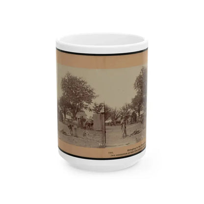 Bringing In The Wounded (U.S. Civil War) White Coffee Mug 15oz - Go Mug Yourself