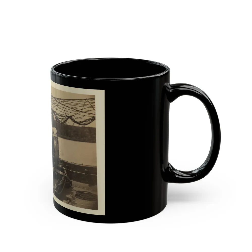 Bringing Parrott Gun Into Position On Board Gun Boat Mendota, July 10, 1864 (U.S. Civil War) Black Coffee Mug-Go Mug Yourself