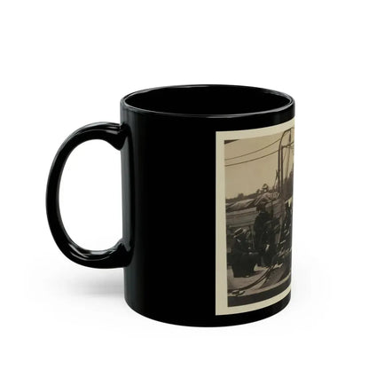 Bringing Parrott Gun Into Position On Board Gun Boat  Mendota,  July 10, 1864 (U.S. Civil War) Black Coffee Mug - Go Mug Yourself
