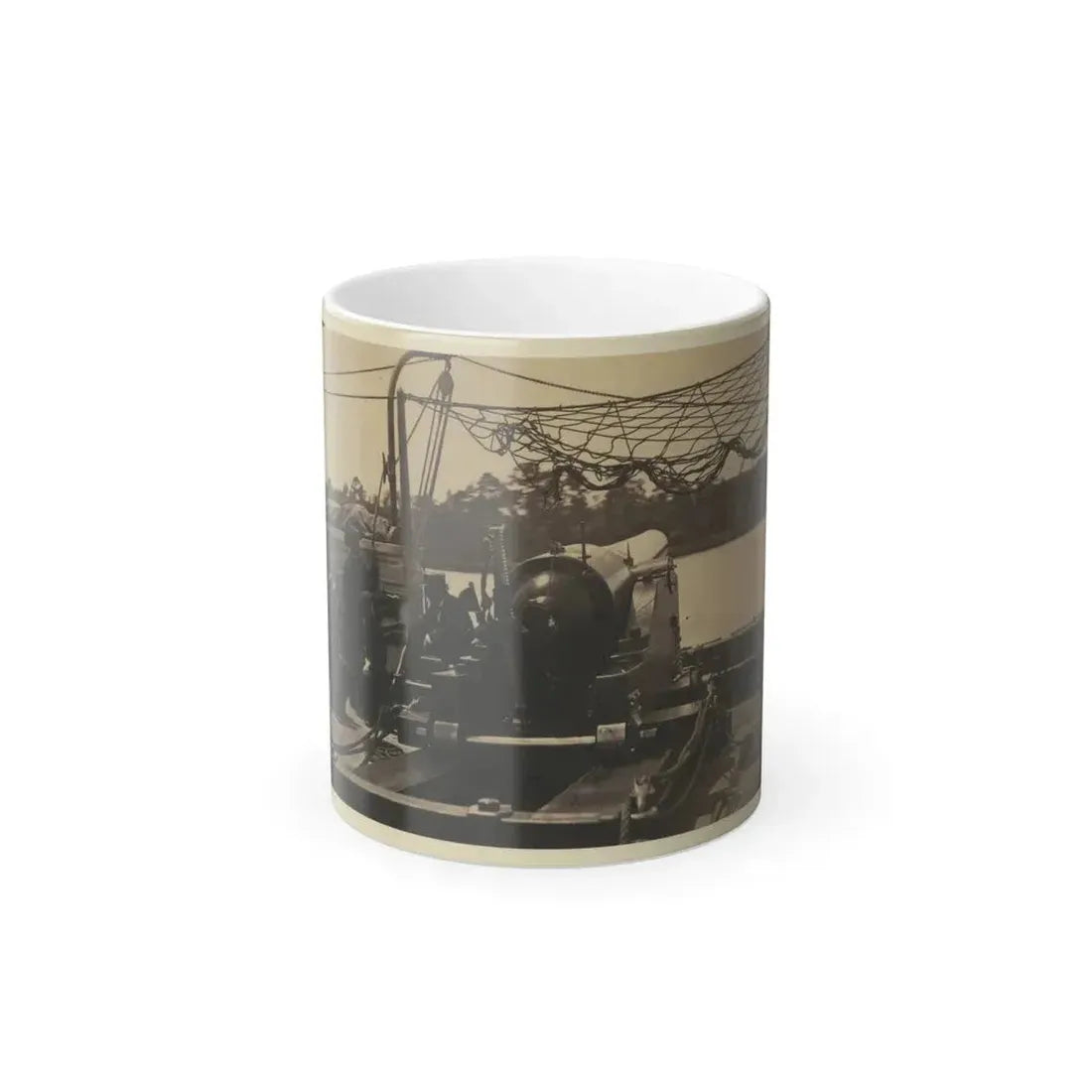 Bringing Parrott Gun Into Position on Board Gun Boat  Mendota,  July 10, 1864 (U.S. Civil War) Color Changing Coffee Mug 11oz Default Title 11oz - Go Mug Yourself