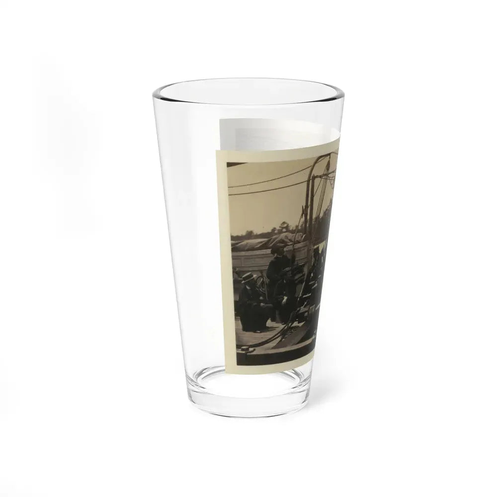 Bringing Parrott Gun Into Position On Board Gun Boat  Mendota,  July 10, 1864 (U.S. Civil War) Pint Glass 16oz - Go Mug Yourself