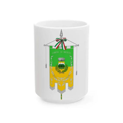 Brinzio-Gonfalone (Italy) White Coffee Mug 15oz - Go Mug Yourself