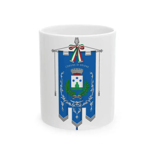 Brione-Gonfalone (Italy) White Coffee Mug 11oz - Go Mug Yourself