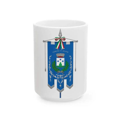 Brione-Gonfalone (Italy) White Coffee Mug 15oz - Go Mug Yourself
