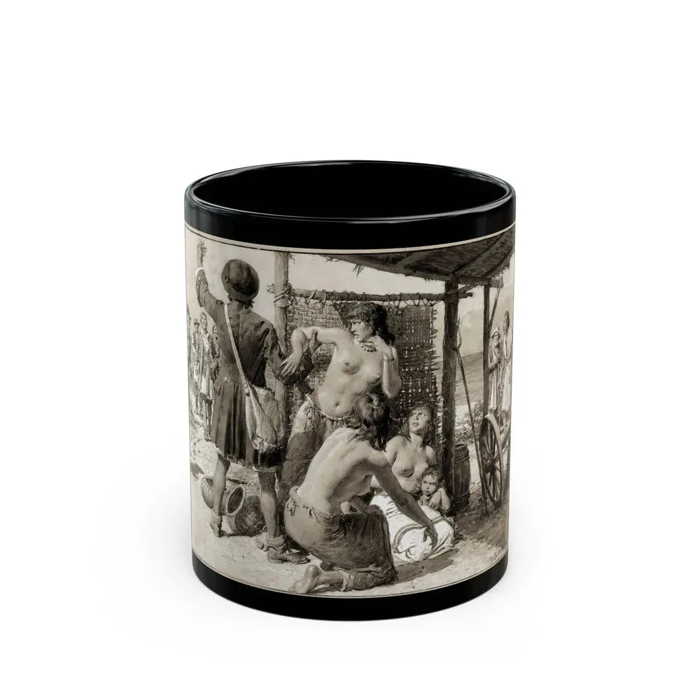 Britannia and Eve, c. 1942 - Black Coffee Mug 11oz - Go Mug Yourself