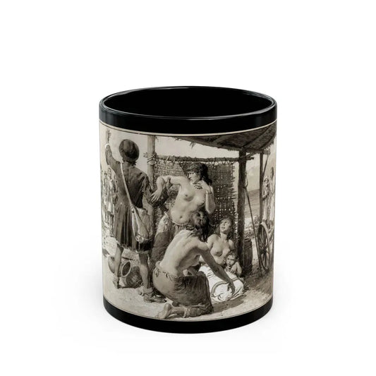 Britannia and Eve, c. 1942 - Black Coffee Mug 11oz - Go Mug Yourself
