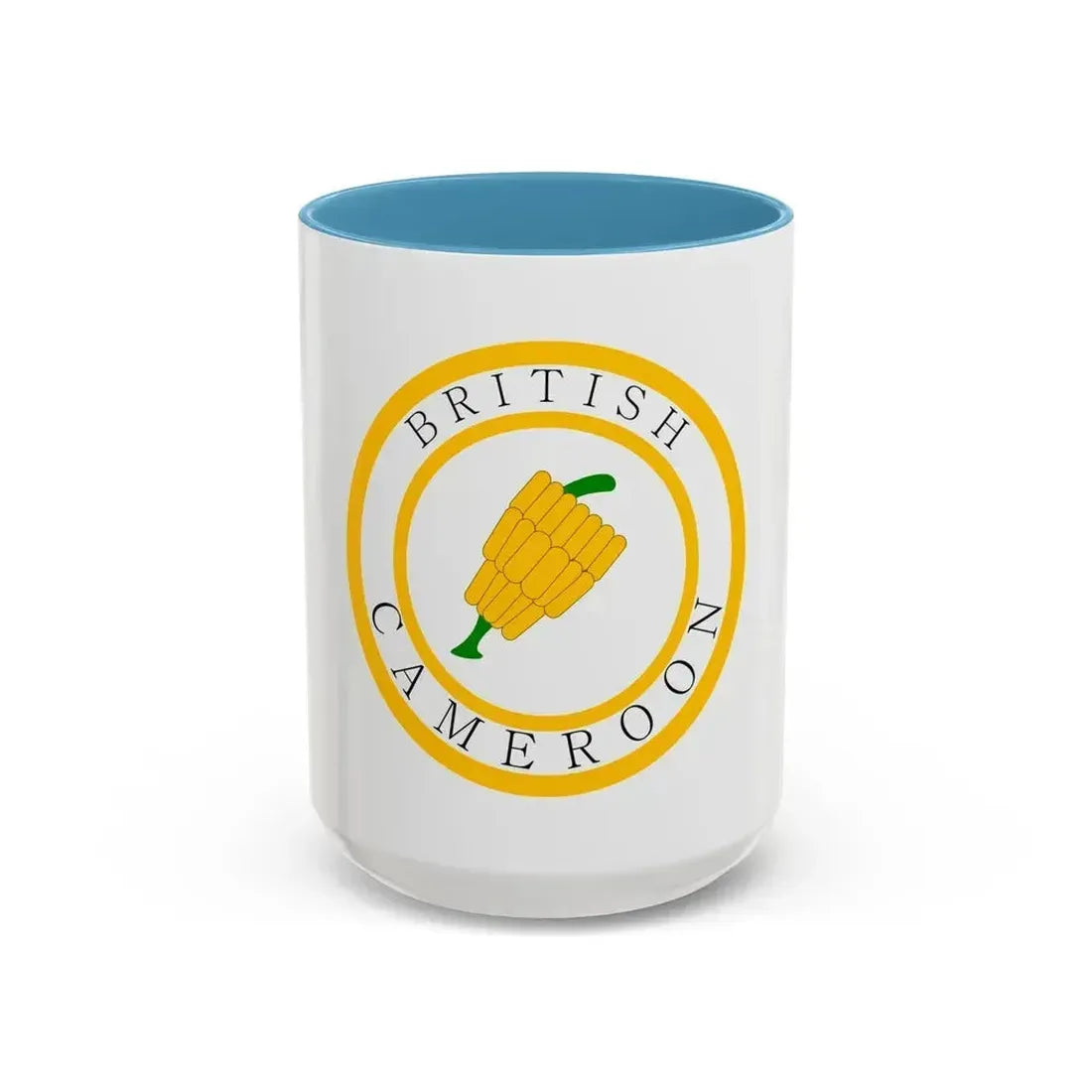 British Cameroons Seal - Accent Coffee Mug 15oz Light Blue - Go Mug Yourself