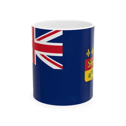 British Flag of Quebec (Canada) White Coffee Mug 11oz - Go Mug Yourself