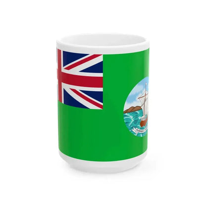 British grenada get in green ensigns (Grenada) White Coffee Mug 15oz - Go Mug Yourself