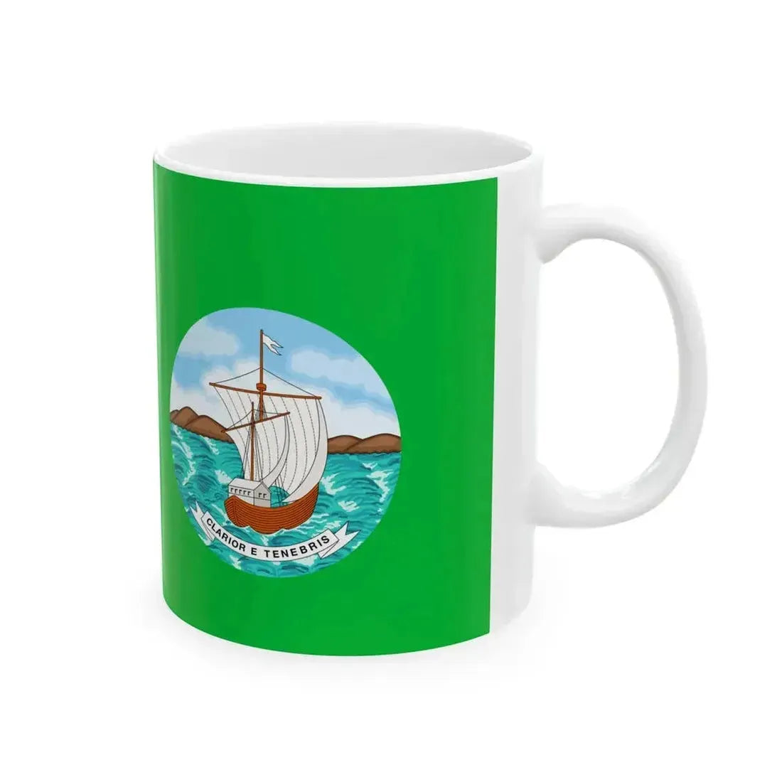 British grenada get in green ensigns (Grenada) White Coffee Mug - Go Mug Yourself