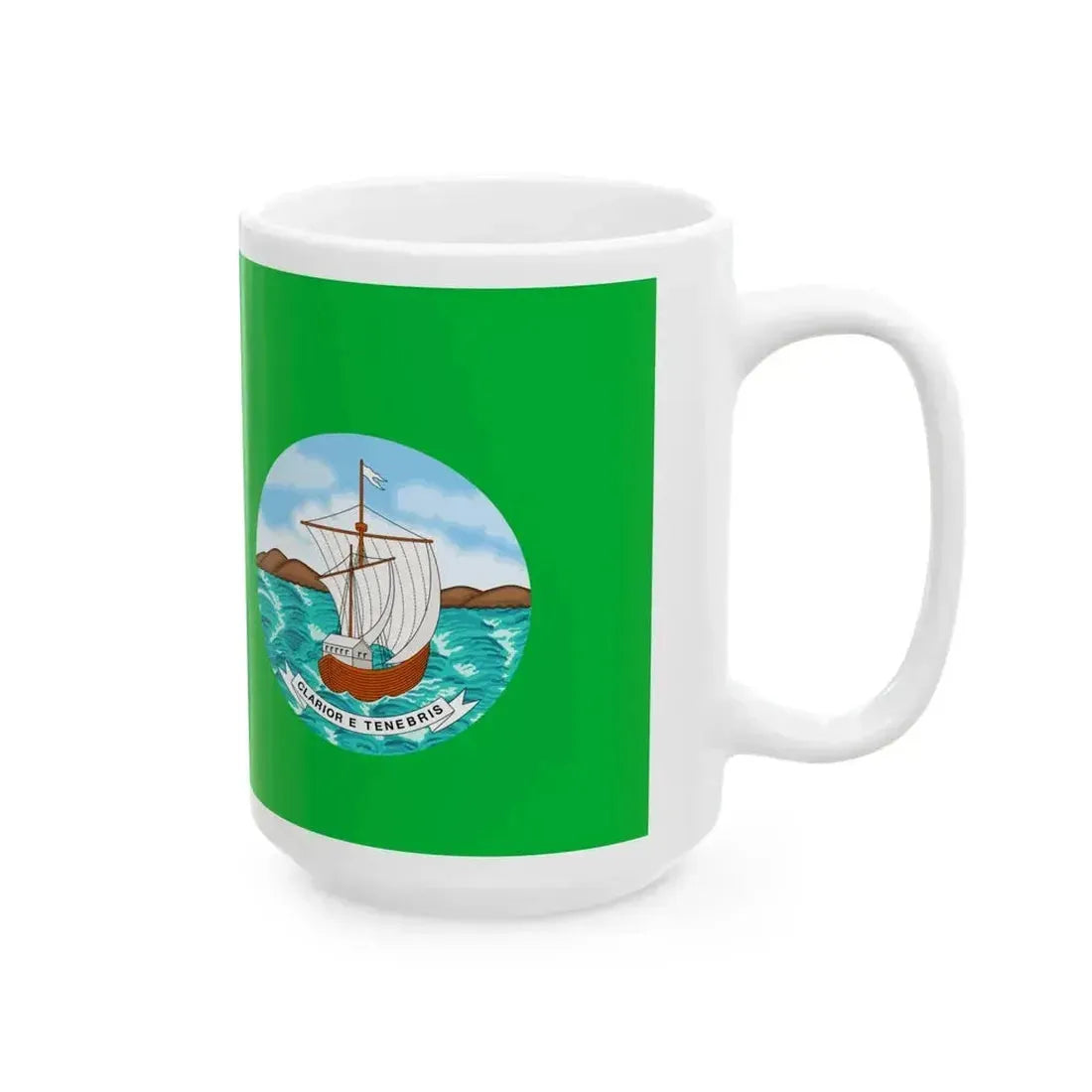British grenada get in green ensigns (Grenada) White Coffee Mug - Go Mug Yourself