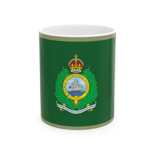 British Guiana Volunteer Force Regimental Colour (Guyana) White Coffee Mug 11oz - Go Mug Yourself