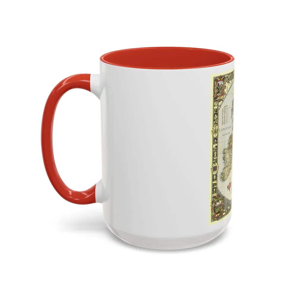 British Isles (1949) (Map) Accent Coffee Mug-Go Mug Yourself