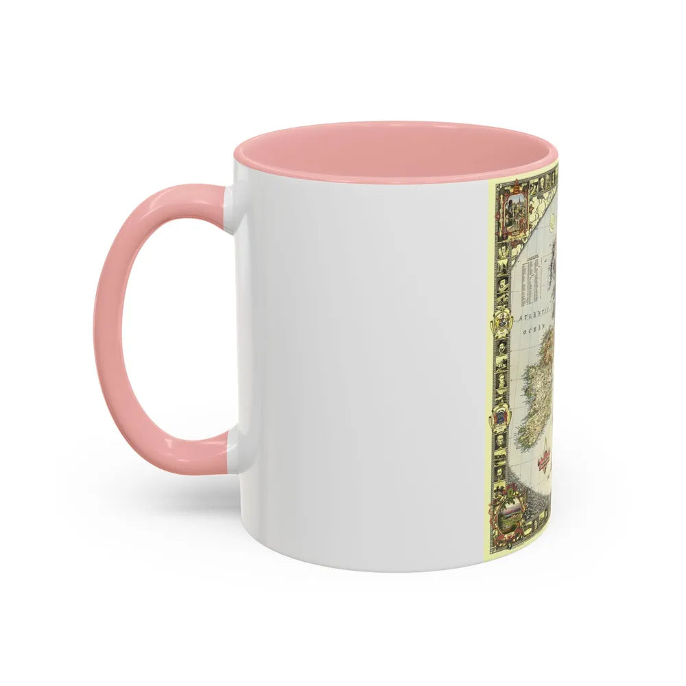 British Isles (1949) (Map) Accent Coffee Mug-Go Mug Yourself