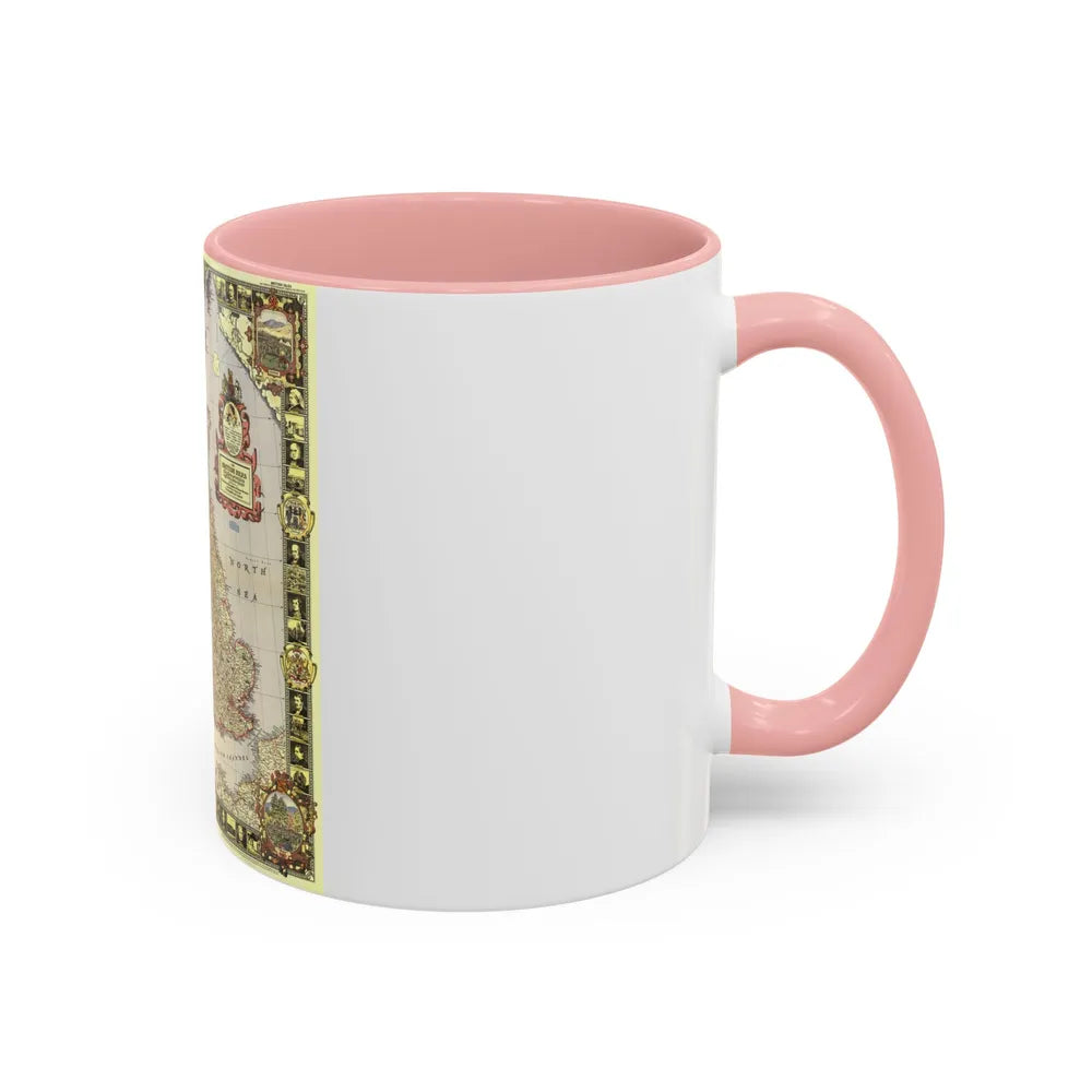 British Isles (1949) (Map) Accent Coffee Mug-Go Mug Yourself