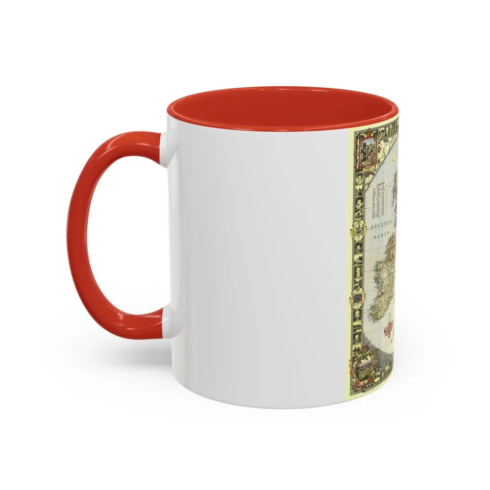 British Isles (1949) (Map) Accent Coffee Mug-Go Mug Yourself