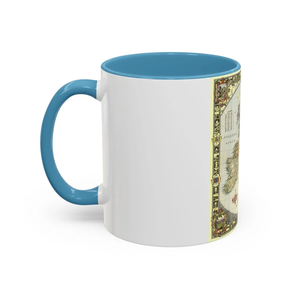 British Isles (1949) (Map) Accent Coffee Mug-Go Mug Yourself