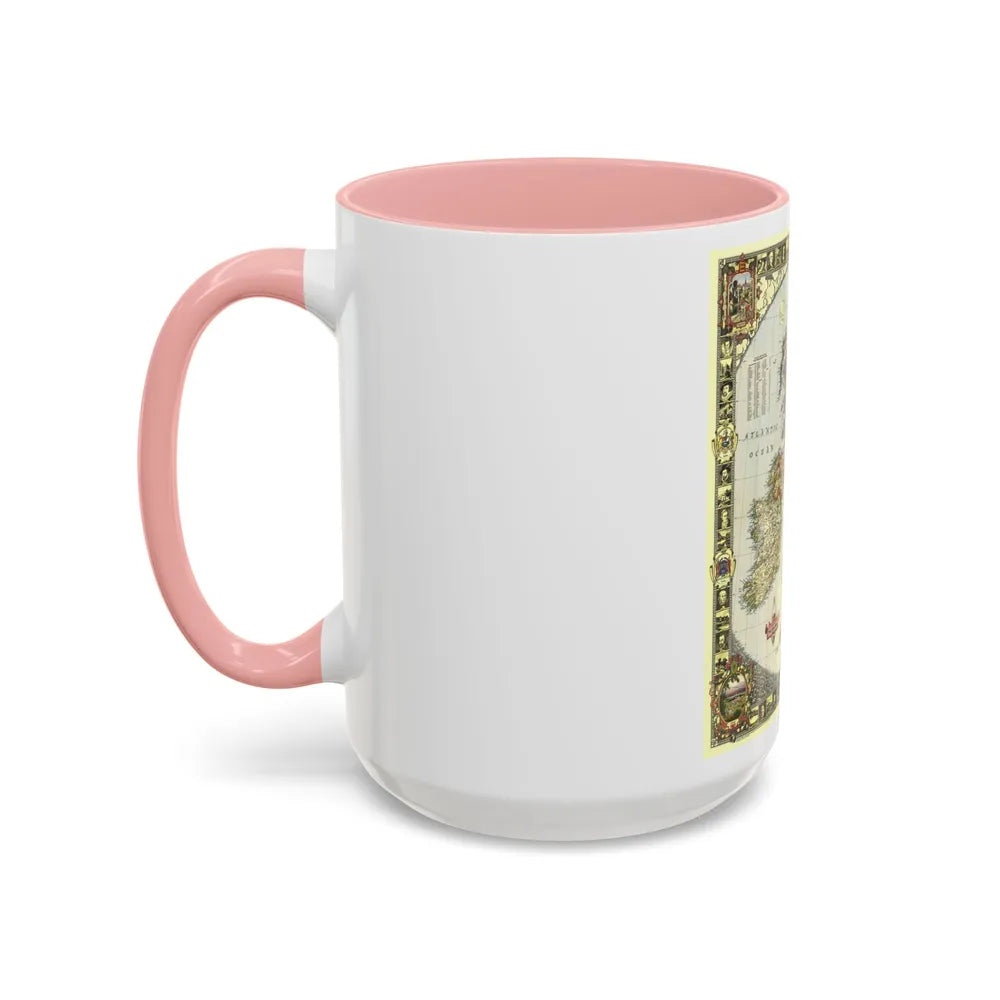 British Isles (1949) (Map) Accent Coffee Mug-Go Mug Yourself