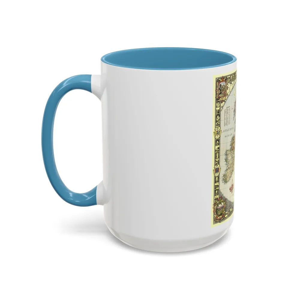 British Isles (1949) (Map) Accent Coffee Mug-Go Mug Yourself