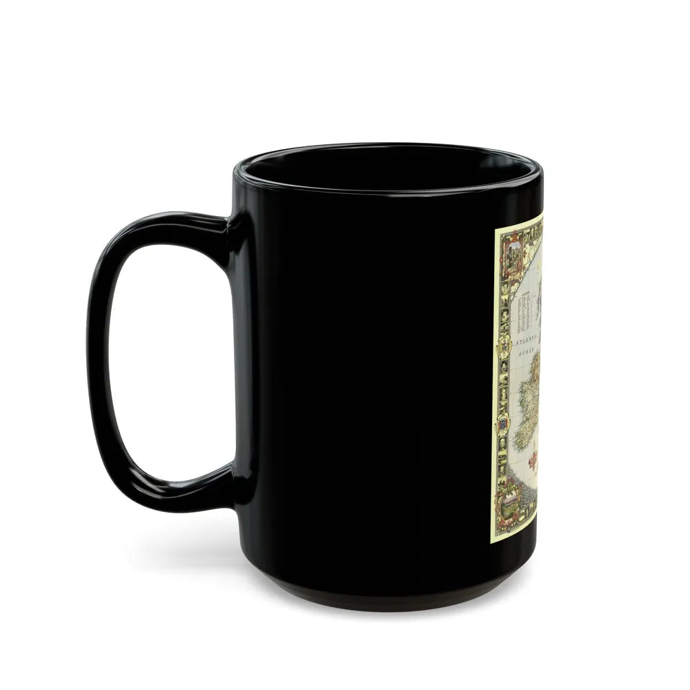 British Isles (1949) (Map) Black Coffee Mug-Go Mug Yourself