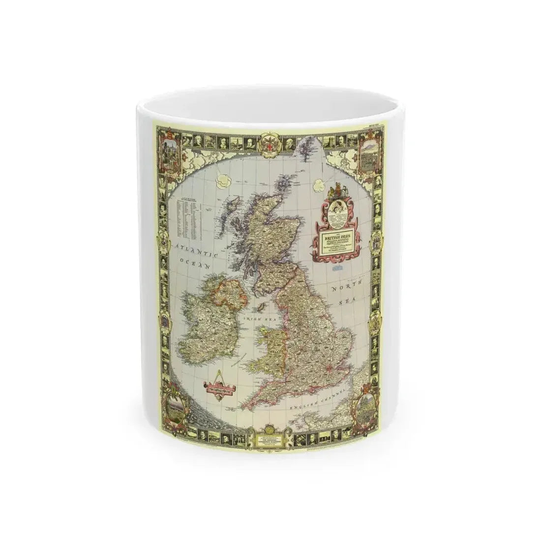 British Isles (1949) (Map) White Coffee Mug 11oz - Go Mug Yourself