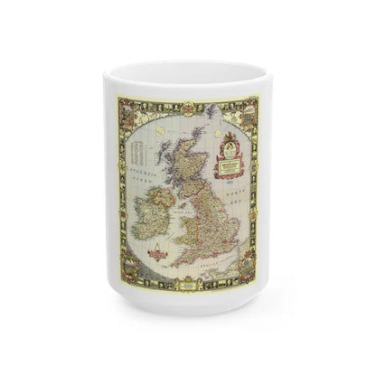 British Isles (1949) (Map) White Coffee Mug-15oz-Go Mug Yourself