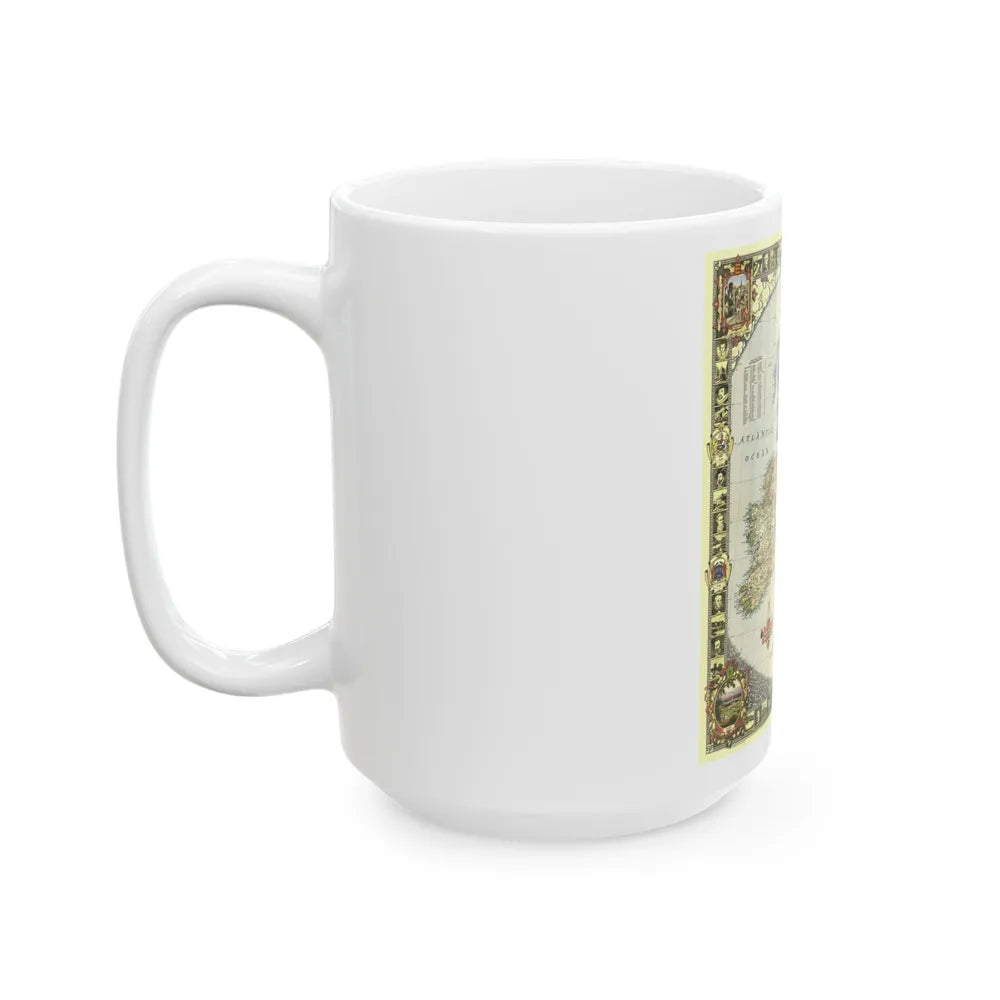 British Isles (1949) (Map) White Coffee Mug-Go Mug Yourself