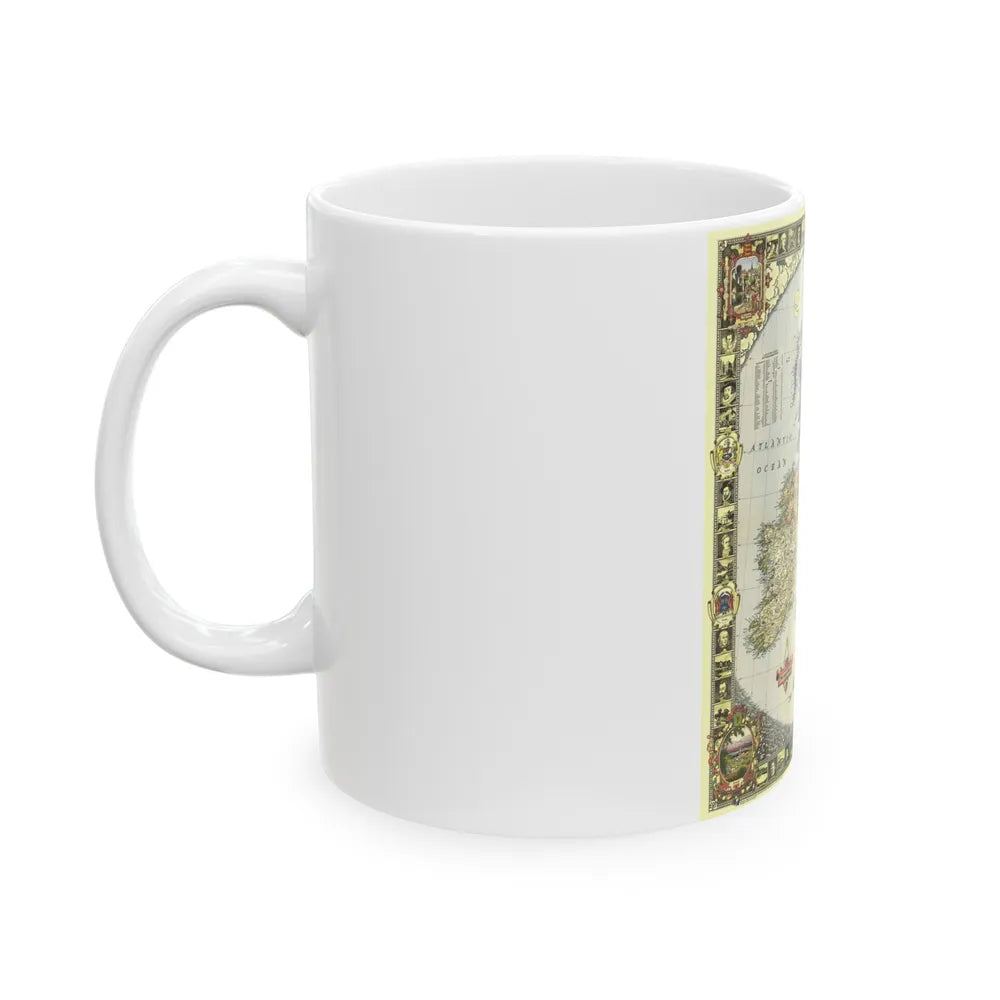 British Isles (1949) (Map) White Coffee Mug-Go Mug Yourself