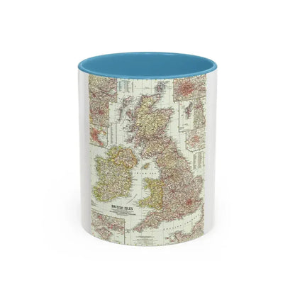British Isles (1958) (Map) Accent Coffee Mug 11oz Light Blue - Go Mug Yourself