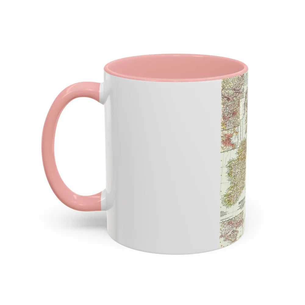 British Isles (1958) (Map) Accent Coffee Mug-Go Mug Yourself