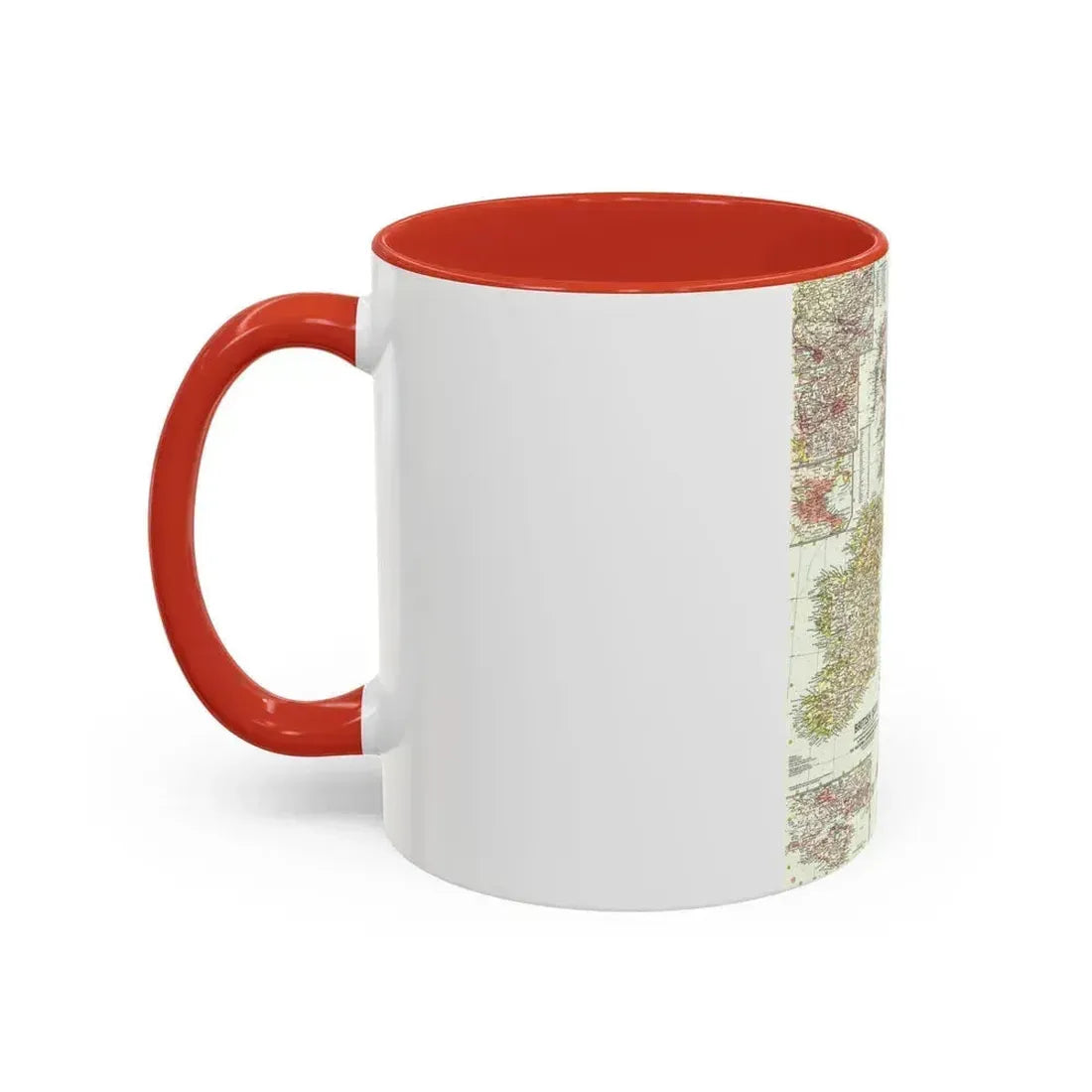 British Isles (1958) (Map) Accent Coffee Mug - Go Mug Yourself