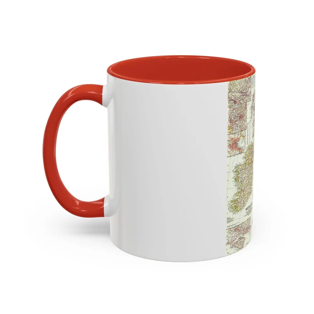 British Isles (1958) (Map) Accent Coffee Mug-Go Mug Yourself