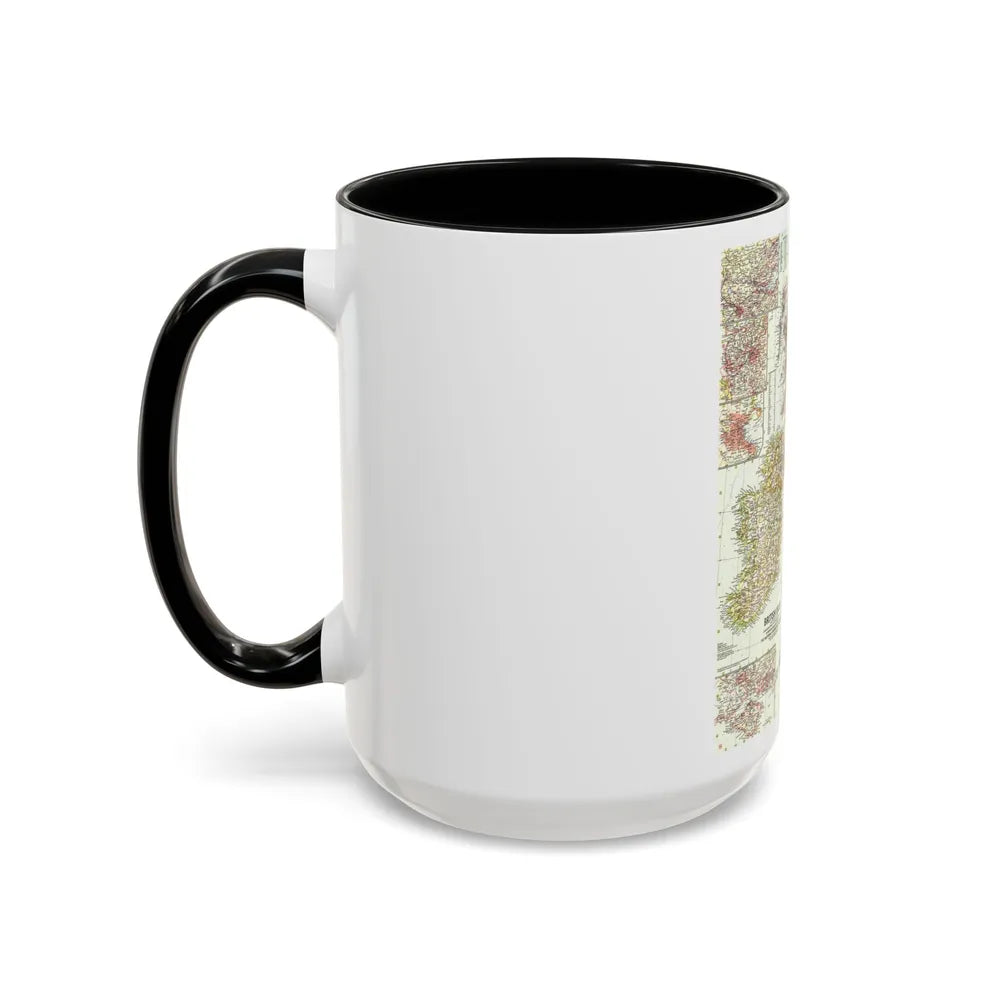 British Isles (1958) (Map) Accent Coffee Mug-Go Mug Yourself