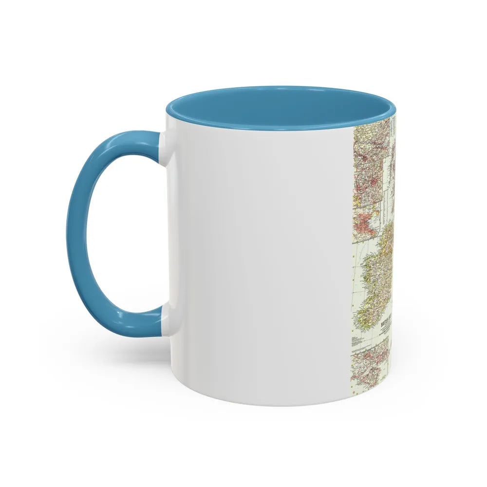 British Isles (1958) (Map) Accent Coffee Mug-Go Mug Yourself