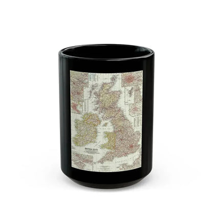 British Isles (1958) (Map) Black Coffee Mug 15oz - Go Mug Yourself