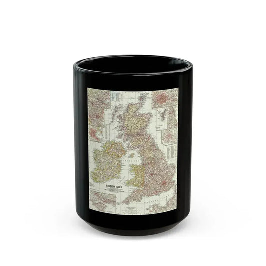British Isles (1958) (Map) Black Coffee Mug 15oz - Go Mug Yourself