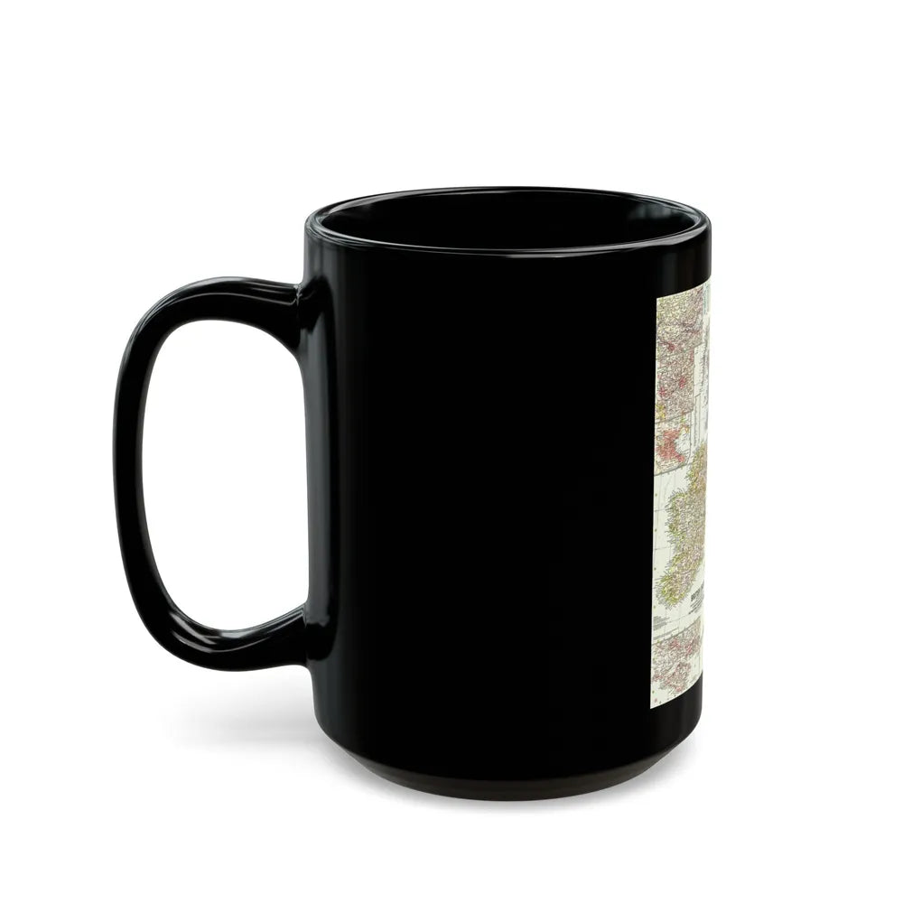 British Isles (1958) (Map) Black Coffee Mug-Go Mug Yourself