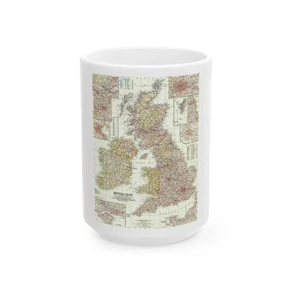 British Isles (1958) (Map) White Coffee Mug 15oz - Go Mug Yourself