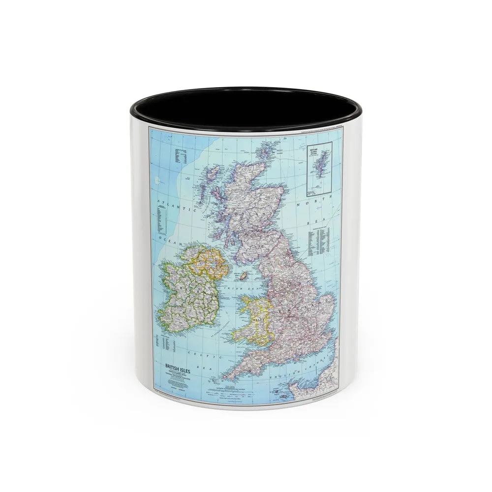 British Isles (1979) (Map) Accent Coffee Mug-11oz-Black-Go Mug Yourself