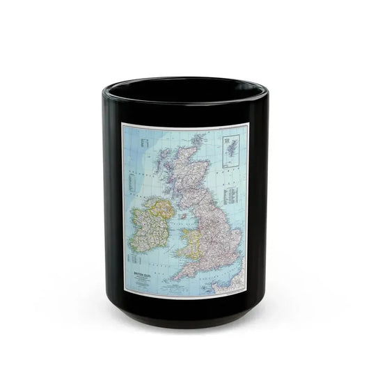 British Isles (1979) (Map) Black Coffee Mug 15oz - Go Mug Yourself