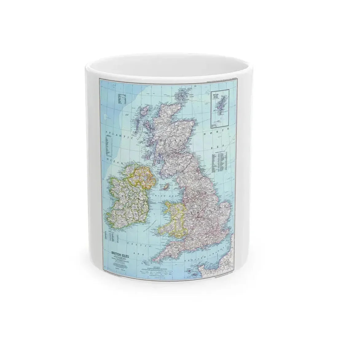 British Isles (1979) (Map) White Coffee Mug 11oz - Go Mug Yourself