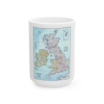 British Isles (1979) (Map) White Coffee Mug 15oz - Go Mug Yourself