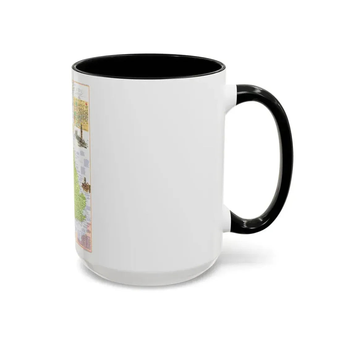 British Isles - A Traveller's Map 1 (1974) (Map) Accent Coffee Mug - Go Mug Yourself