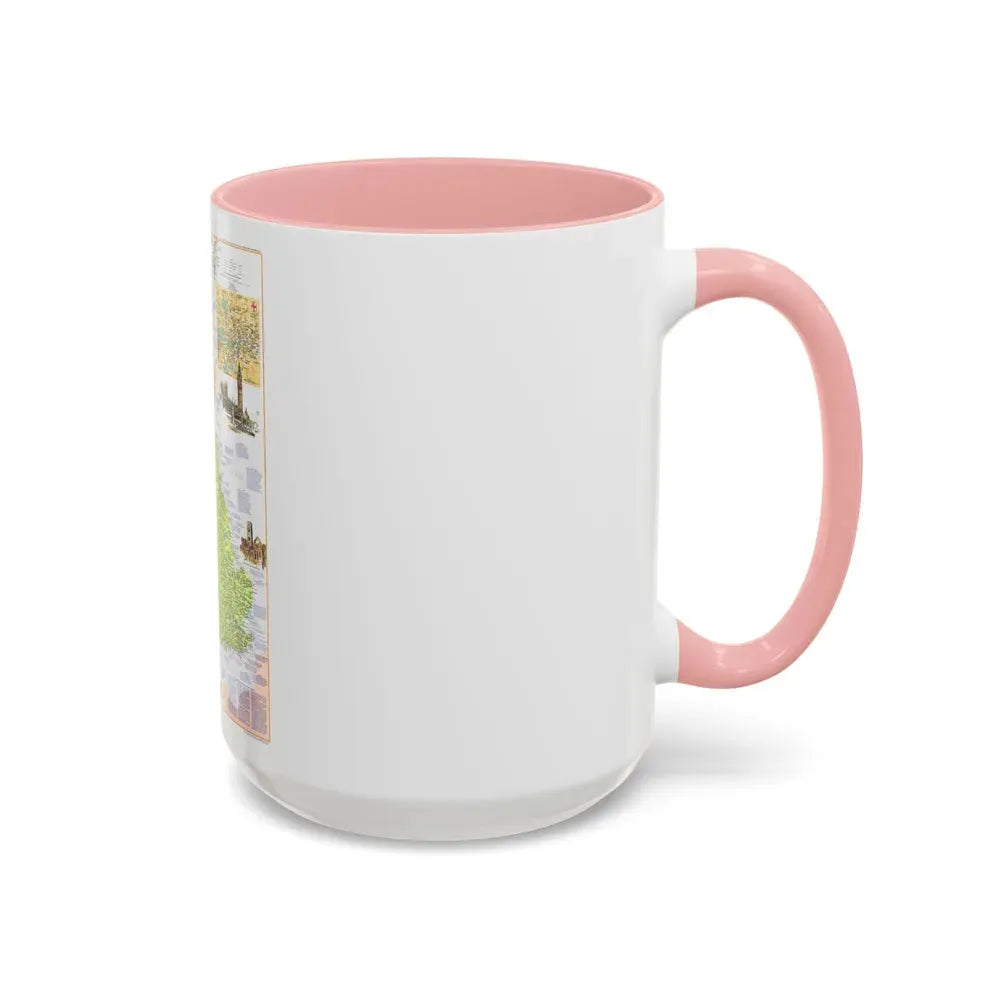 British Isles - A Traveller's Map 1 (1974) (Map) Accent Coffee Mug - Go Mug Yourself