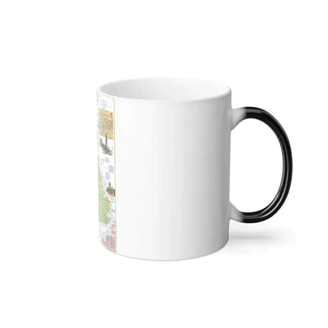 British Isles - A Traveller's Map 1 (1974) (Map) Color Changing Mug 11oz - Go Mug Yourself